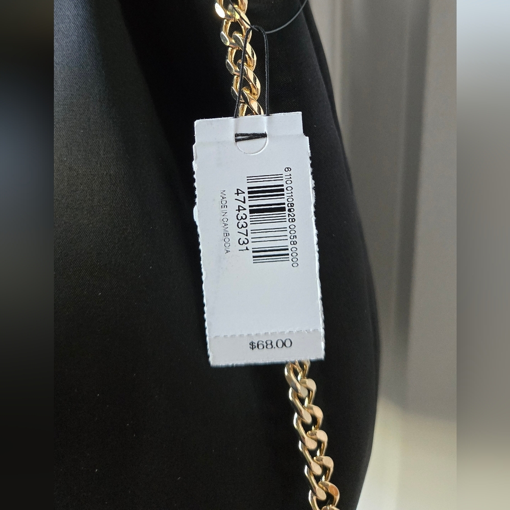 Black Satin, Soft Bucket Bag. New W Tags. By Express. - Picture 5 of 6